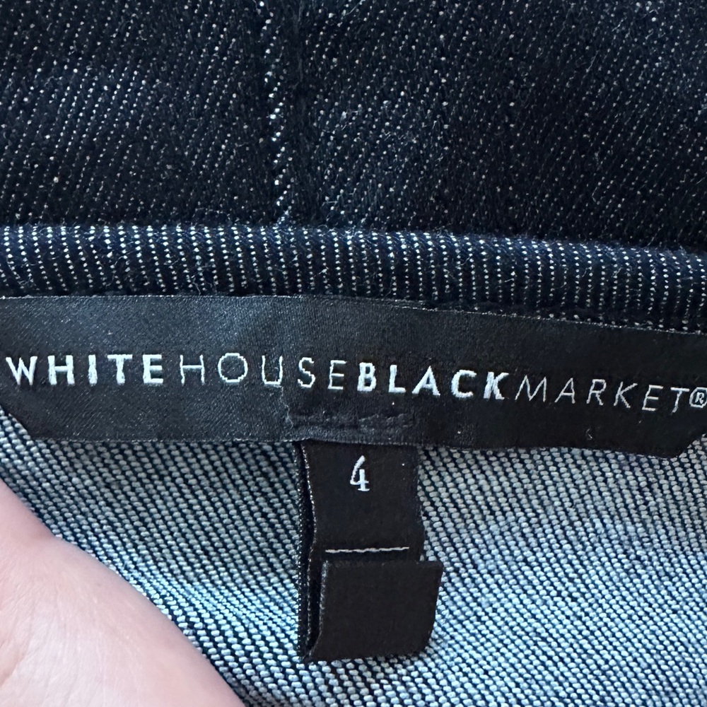 white house black market dark denim dress